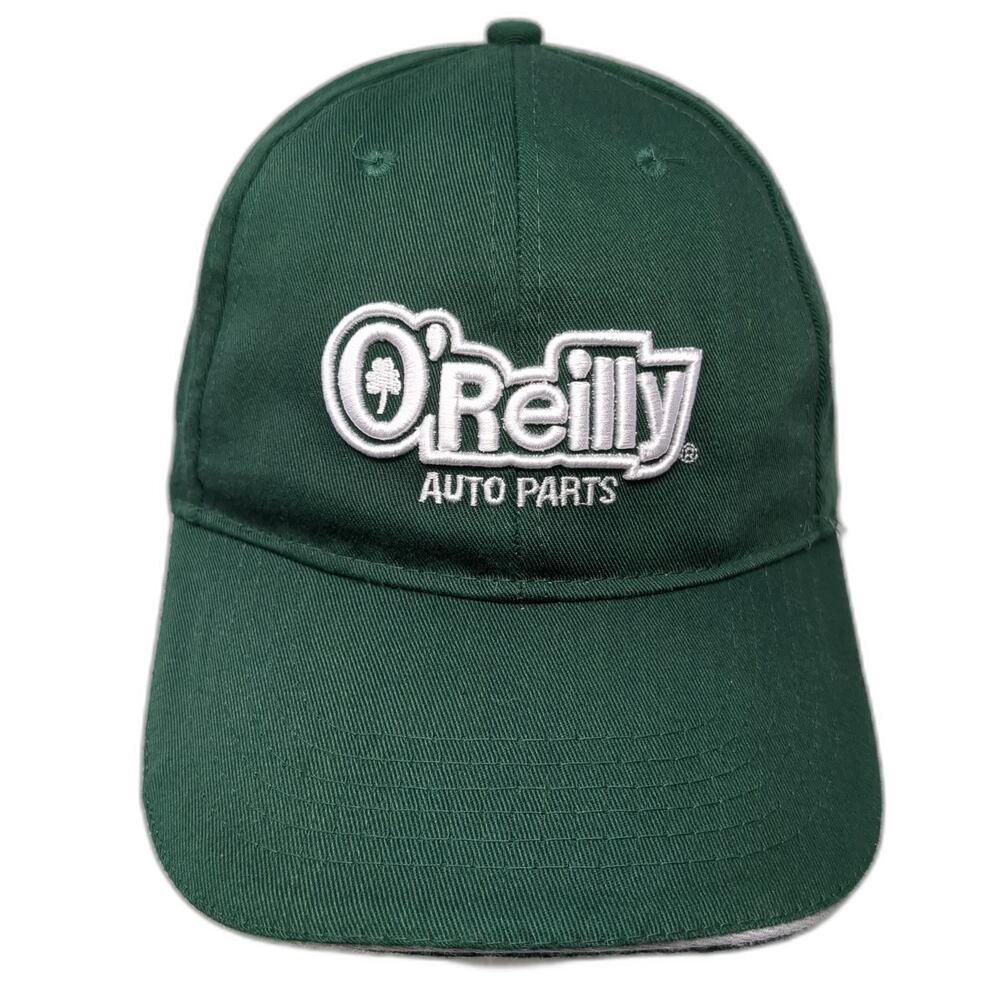 O'Reilly Auto Parts Strapback Baseball Cap Green One Size Adjustable Embroidered